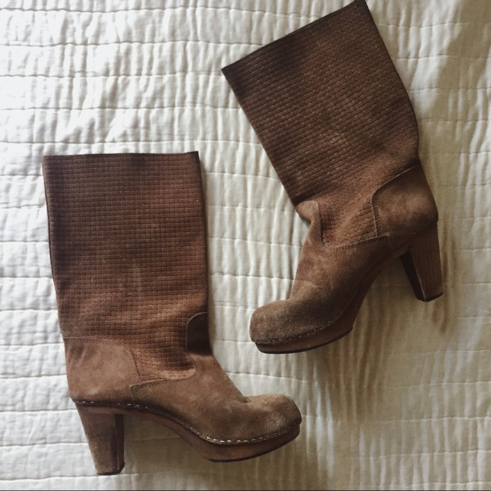 suede clog boots 41